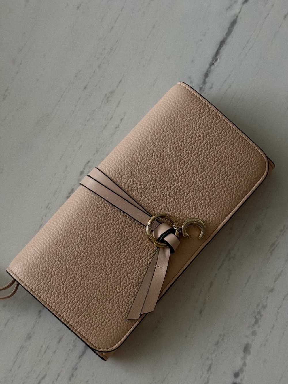 Chloe Blush Beige charm full size wallet